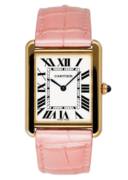 Cartier Tank Solo W1018855 Large Size 18K Yellow Gold Ladies Watch - Watches