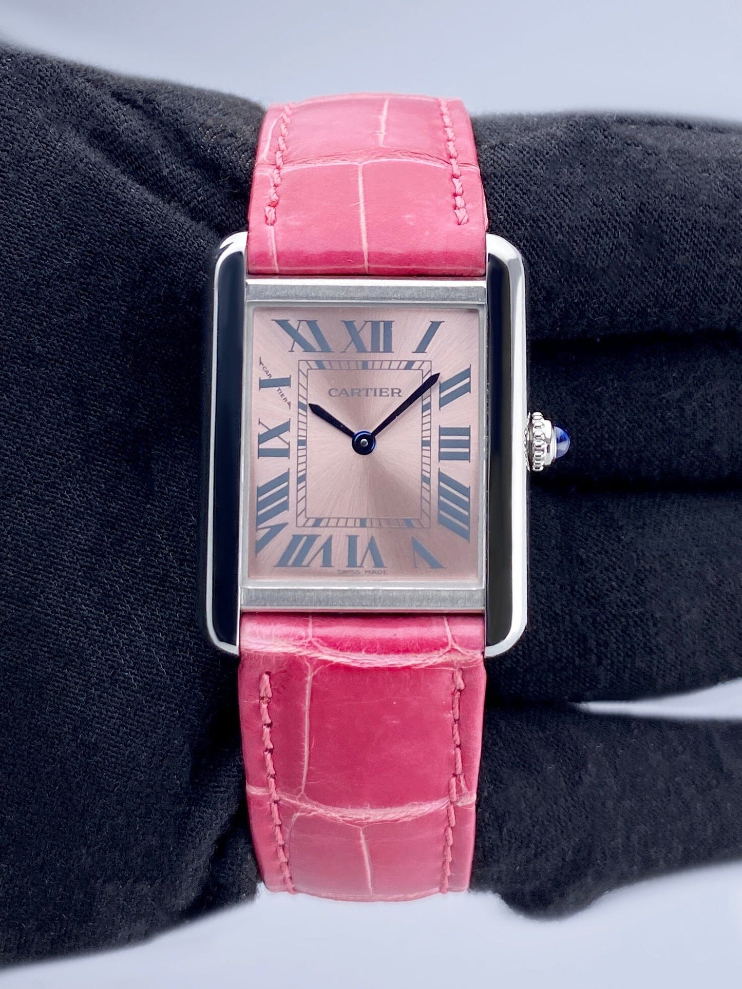 Cartier Tank Solo W5200000 Pink Dial Ladies Watch Box Papers - Watches