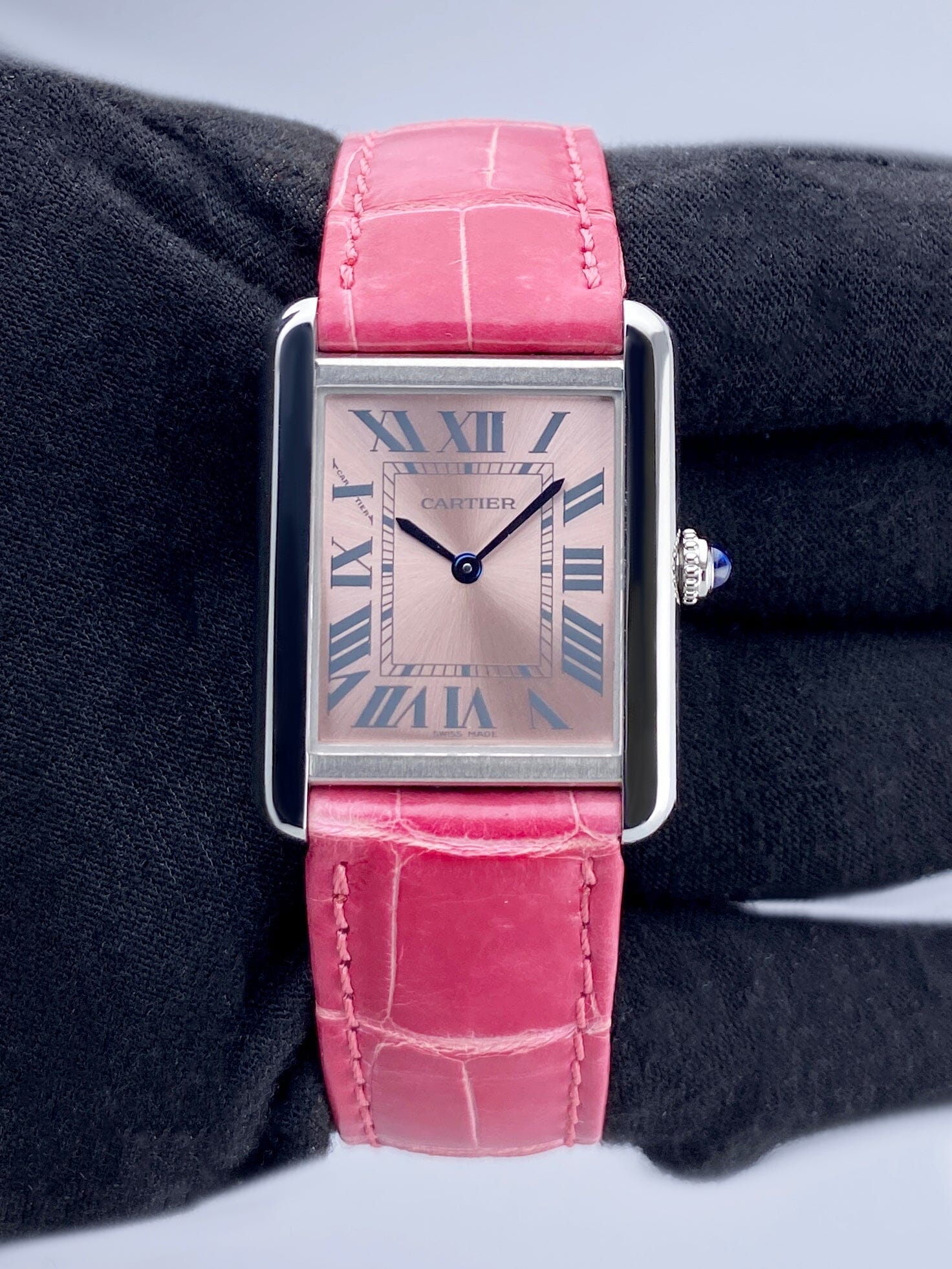Cartier Tank Solo W5200000 Pink Dial Ladies Watch Box Papers - Watches