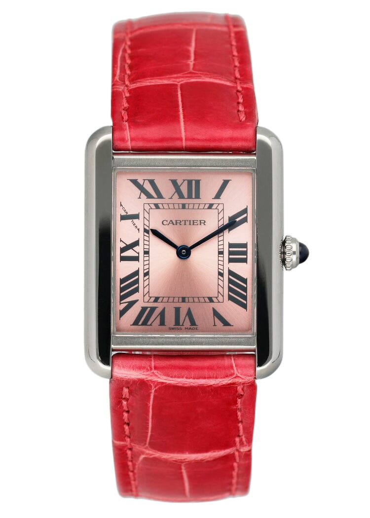 Cartier Tank Solo W5200000 Pink Dial Ladies Watch Box Papers - Watches
