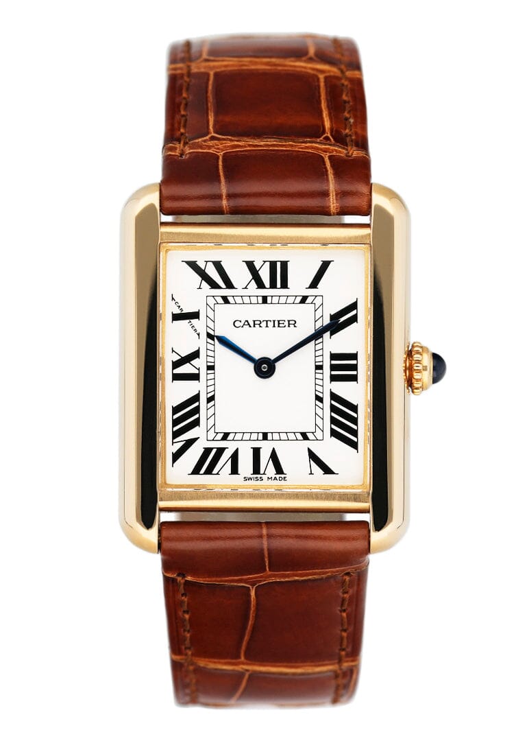 Cartier Tank Solo W5200002 18K Yellow Gold Ladies Watch - Watches