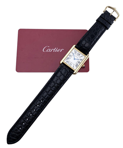 Cartier Tank Solo W5200002 18K Yellow Gold Ladies Watch Box Papers - Virtual