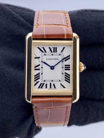 Cartier Tank Solo W5200002 18K Yellow Gold Ladies Watch - Watches