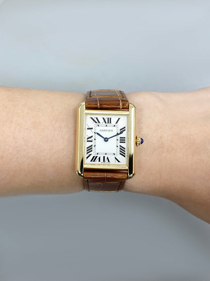 Cartier Tank Solo W5200002 18K Yellow Gold Ladies Watch - Watches