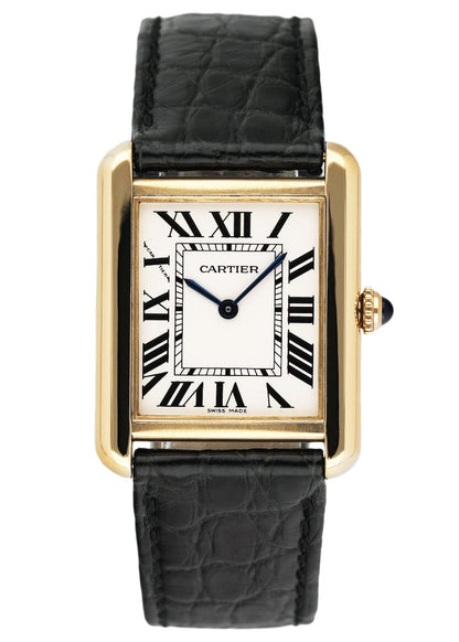Cartier Tank Solo W5200002 18K Yellow Gold Ladies Watch - Watches