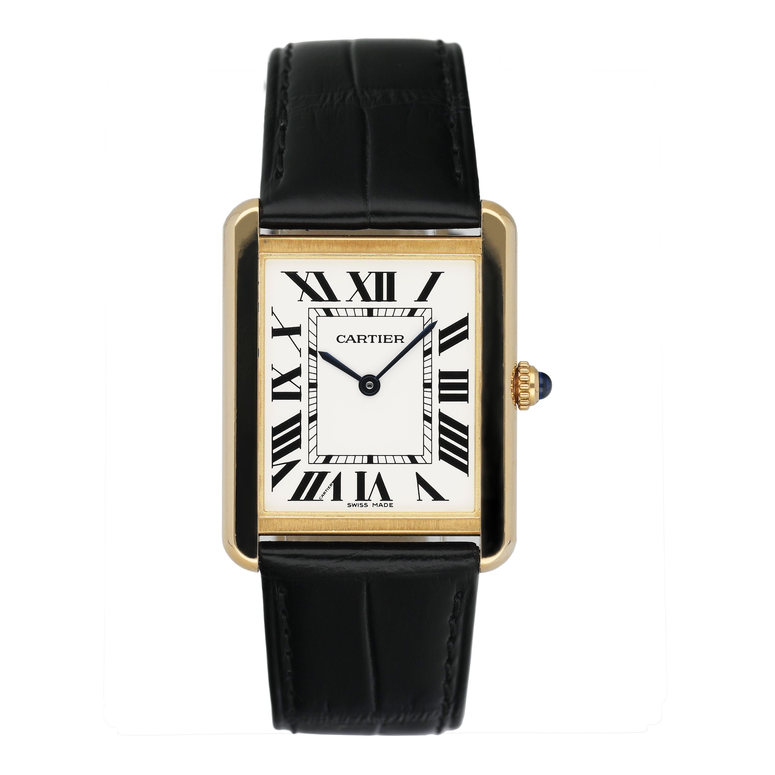 Cartier 時計 ゴールド/ブラック Cartier Tank Solo W5200004 Large Size 18K Yellow Gold Mens – Phigora