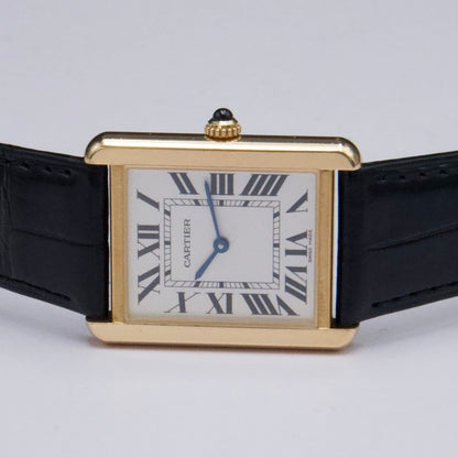 Cartier Tank Solo W5200004 Large Size 18K Yellow Gold Mens Watch - Watches