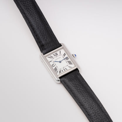 Cartier Tank Solo W5200005 Silver Dial Ladies Watch Box Papers - Watches