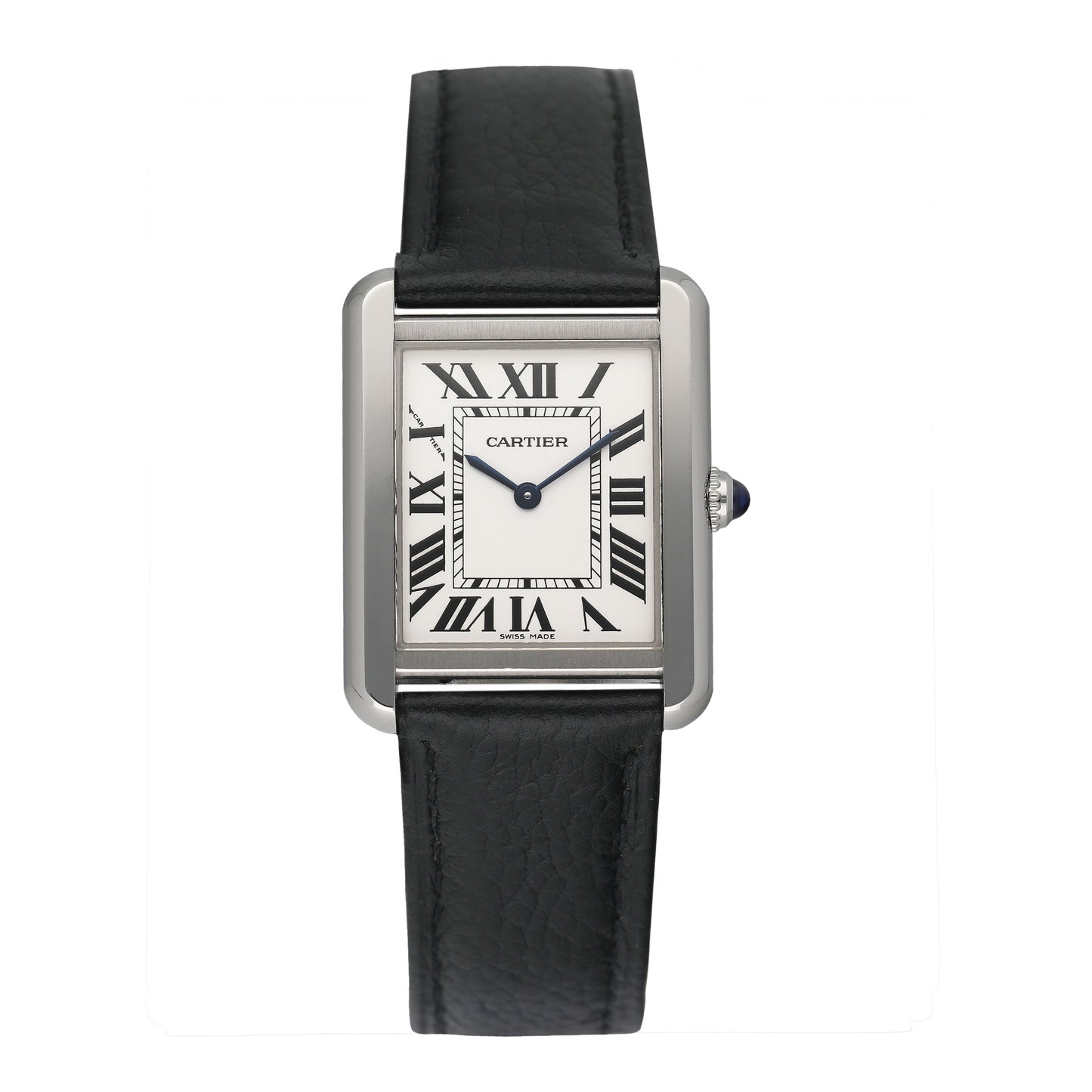 Cartier Tank Solo W5200005 Silver Dial Ladies Watch Box Papers - Watches