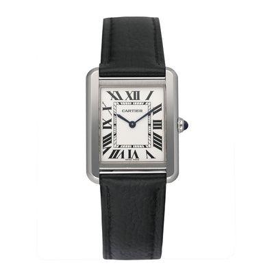 Cartier Tank Solo W5200005 Silver Dial Ladies Watch Box Papers - Watches
