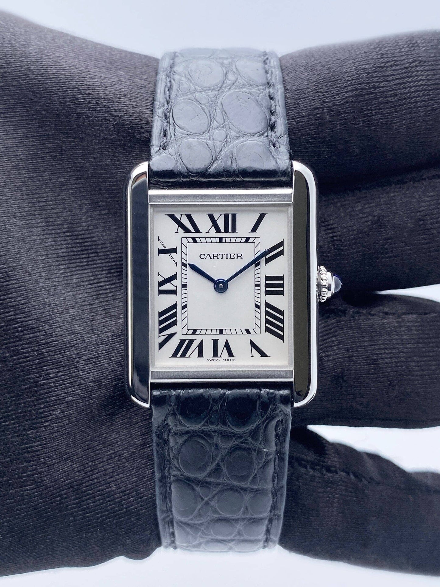 Cartier Tank Solo W5200005 Silver Dial Ladies Watch Box Papers - Watches