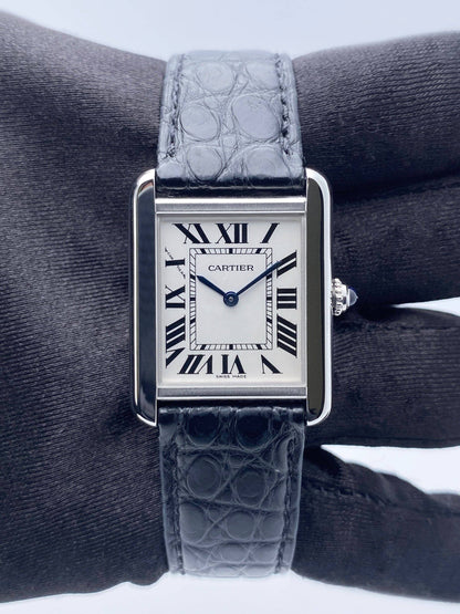 Cartier Tank Solo W5200005 Silver Dial Ladies Watch Box Papers - Watches