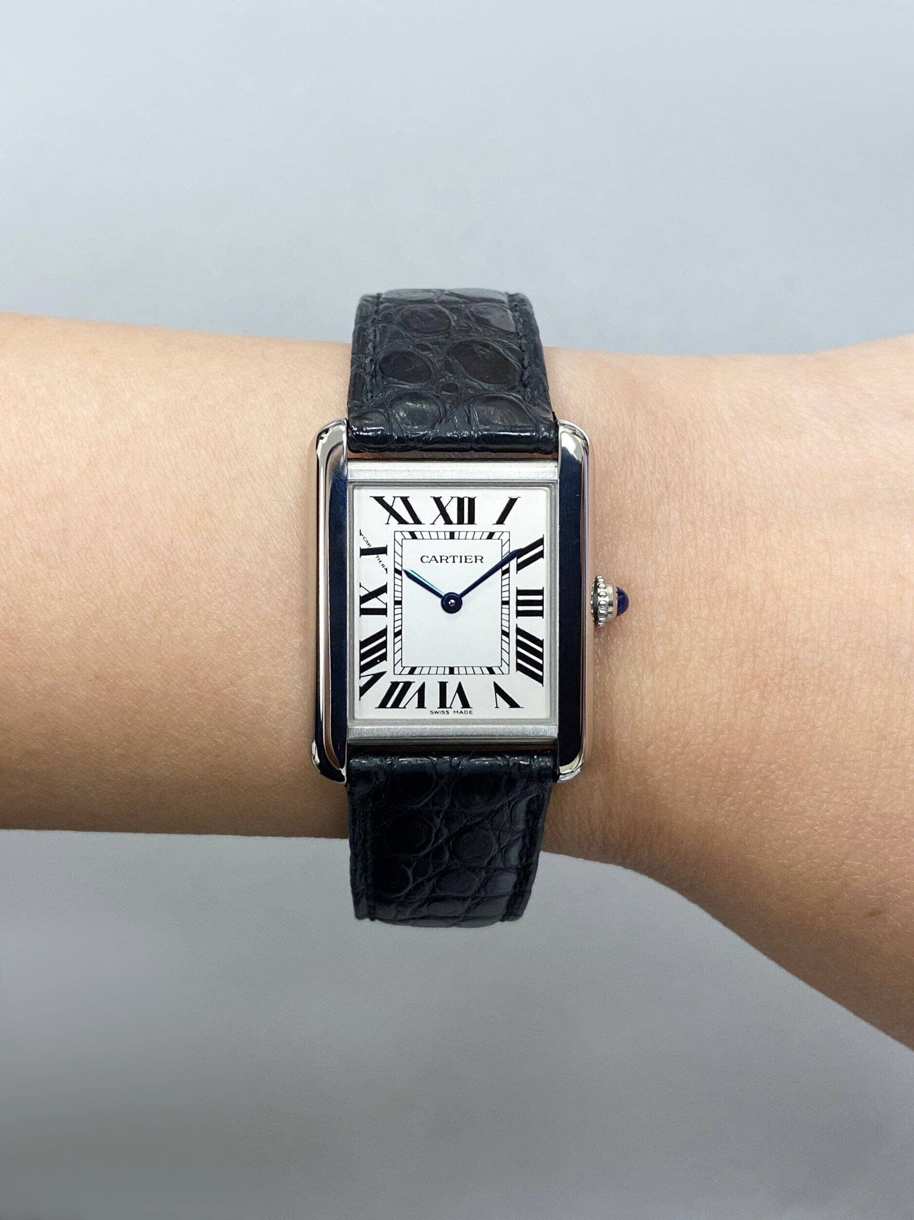 Cartier Tank Solo W5200005 Silver Dial Ladies Watch Box Papers - Watches
