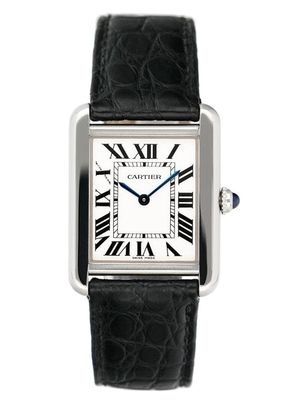 Cartier Tank Solo W5200005 Silver Dial Ladies Watch Box Papers - Watches