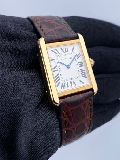 Cartier Tank Solo W5200024 18K Rose Gold Ladies Watch Box Papers - Watches