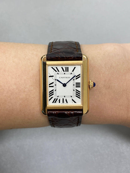 Cartier Tank Solo W5200024 18K Rose Gold Ladies Watch Box Papers - Watches