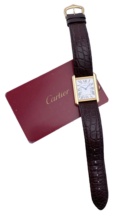Cartier Tank Solo W5200024 18K Rose Gold Watch Box Papers - Watches
