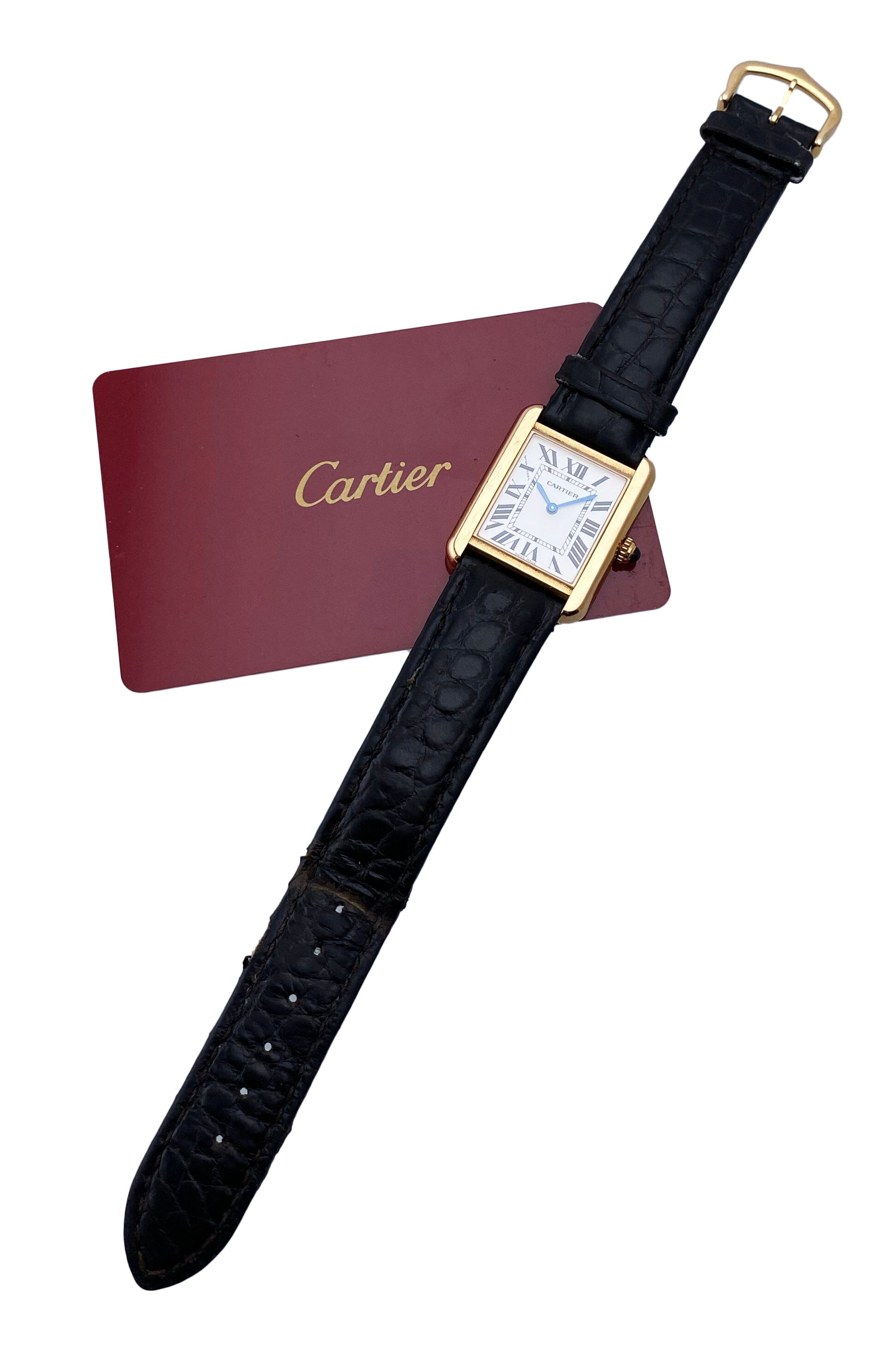 Cartier Tank Solo W5200024 18K Rose Gold Watch Box Papers