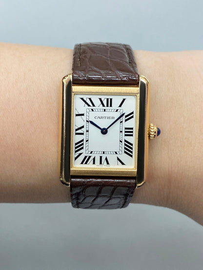 Cartier Tank Solo W5200024 18K Rose Gold Watch Box Papers - Watches