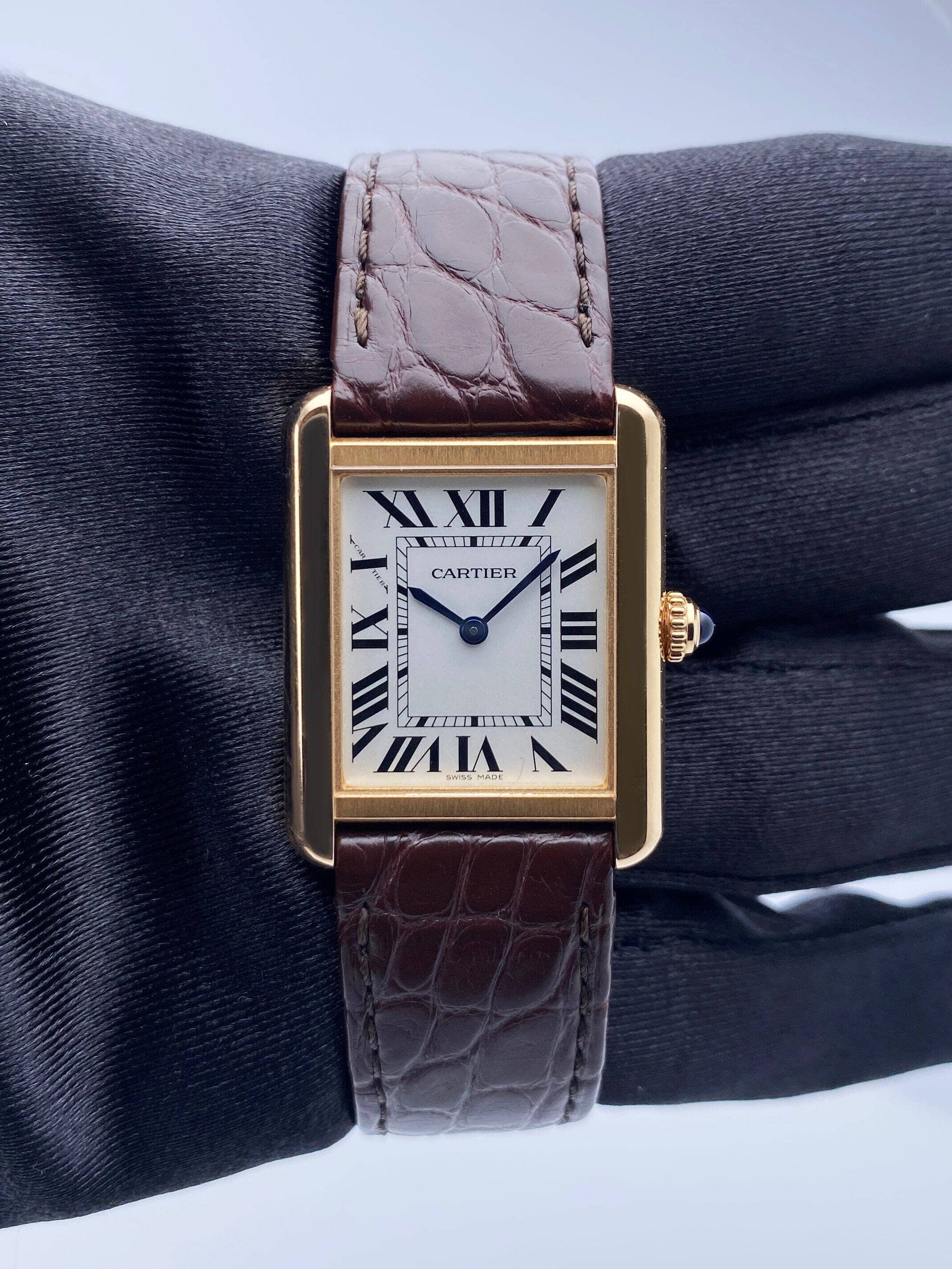 Cartier Tank Solo W5200024 18K Rose Gold Watch Box Papers - Watches