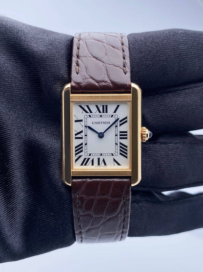 Cartier Tank Solo W5200024 18K Rose Gold Watch Box Papers - Watches