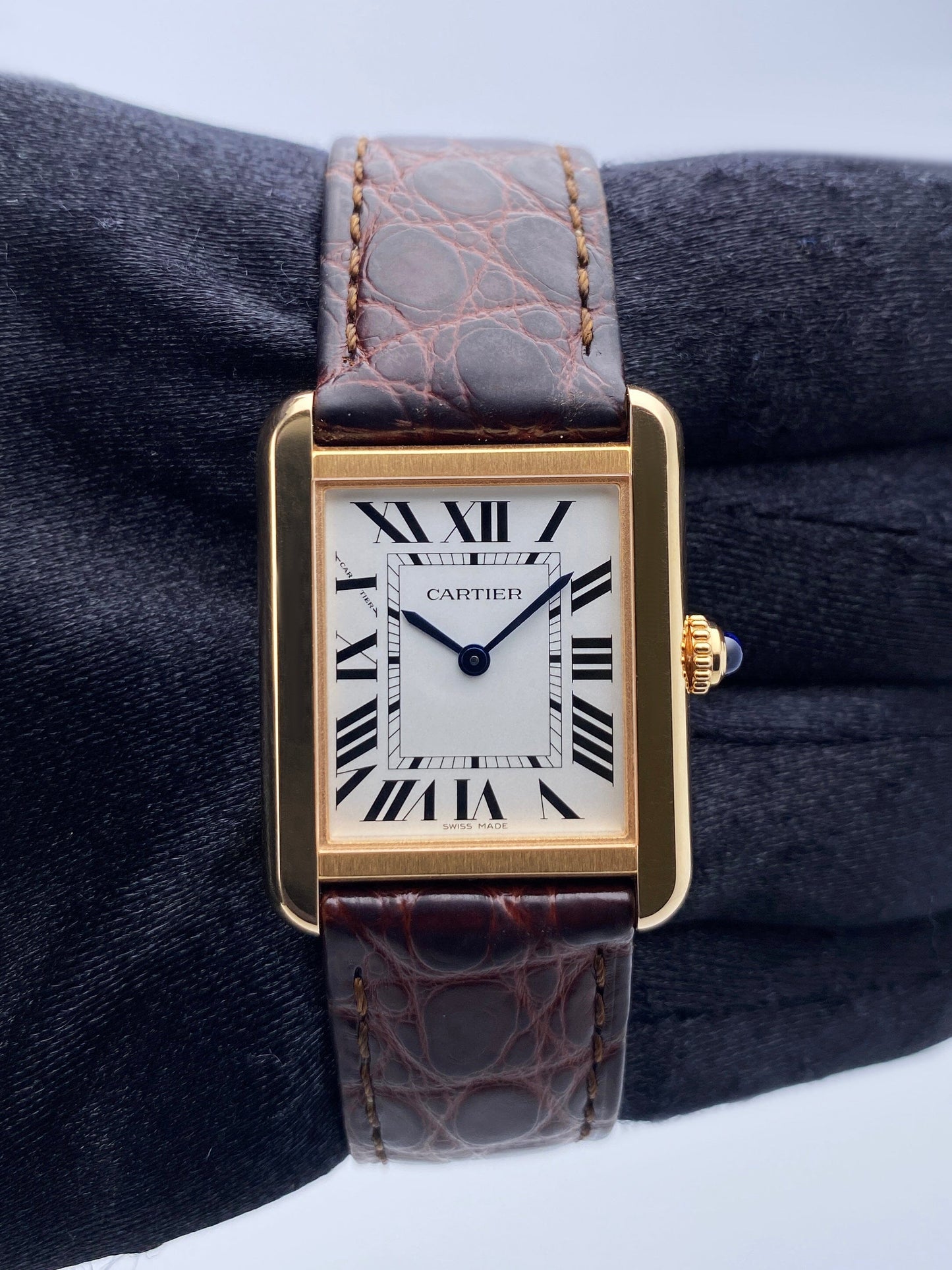 Cartier Tank Solo W5200024 18K Rose Gold Watch Box Papers