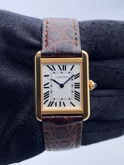 Cartier Tank Solo W5200024 18K Rose Gold Watch Box Papers