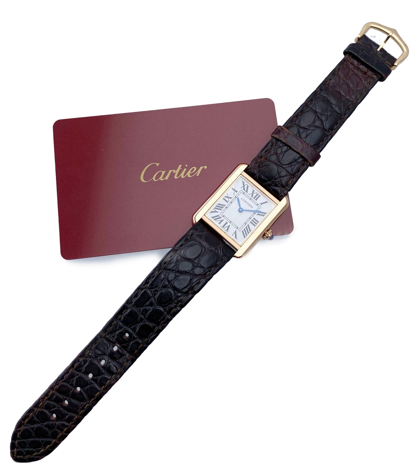 Cartier Tank Solo W5200024 18K Rose Gold Watch Box Papers