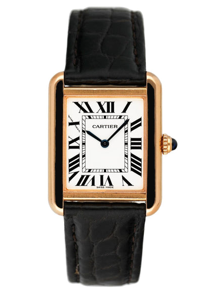 Cartier Tank Solo W5200024 18K Rose Gold Watch Box Papers