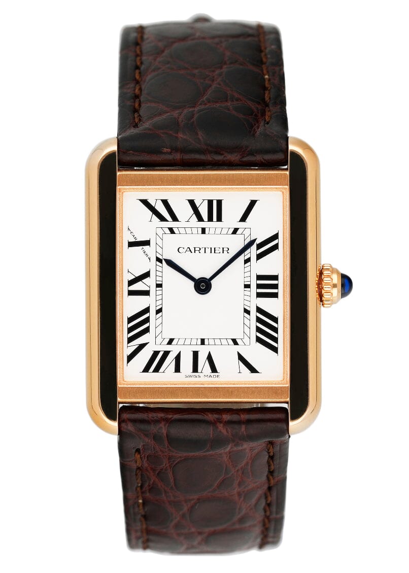 Cartier Tank Solo W5200024 18K Rose Gold Watch Box Papers