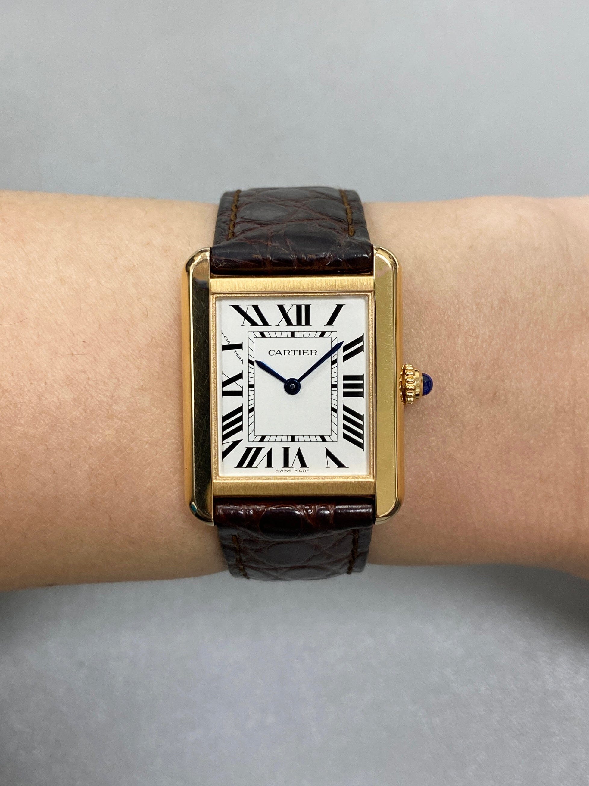 Cartier Tank Solo W5200024 18K Rose Gold Ladies Watch Box Papers