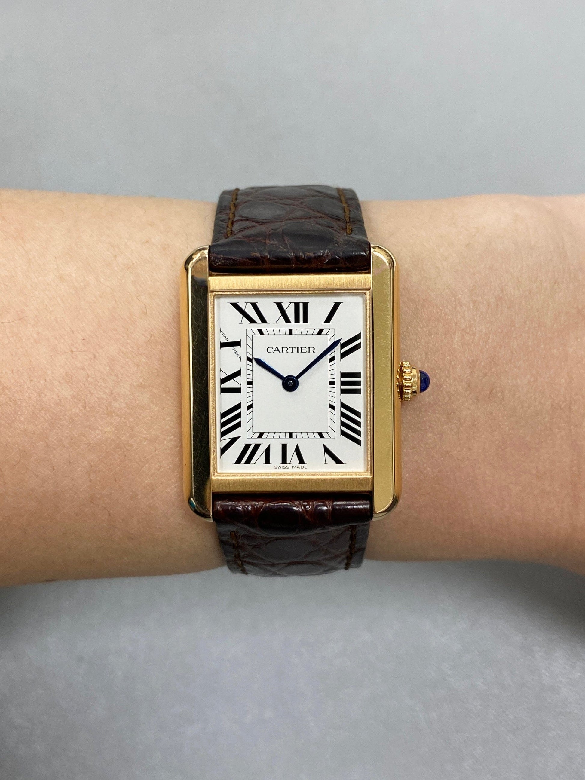 Cartier Tank Solo W5200024 18K Rose Gold Watch Box Papers