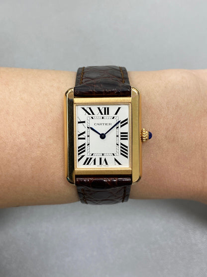 Cartier Tank Solo W5200024 18K Rose Gold Watch Box Papers