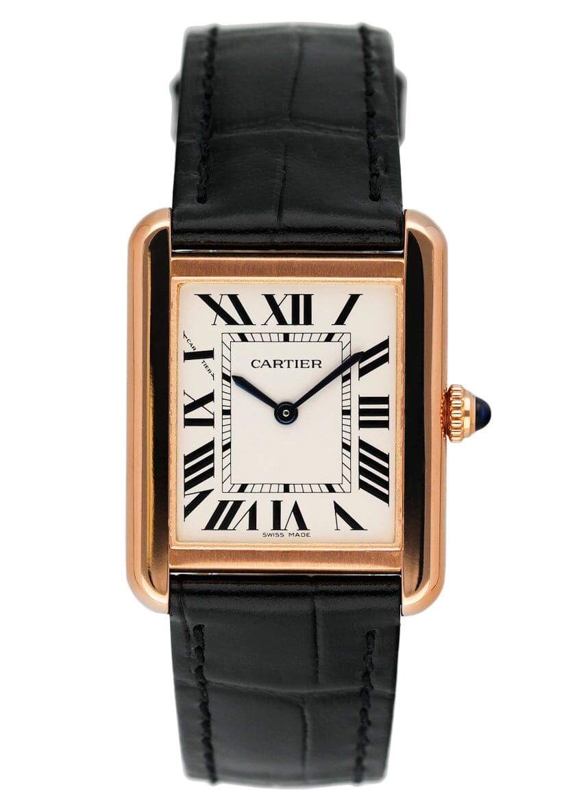 Cartier Tank Solo W5200024 18K Rose Gold Watch Box Papers
