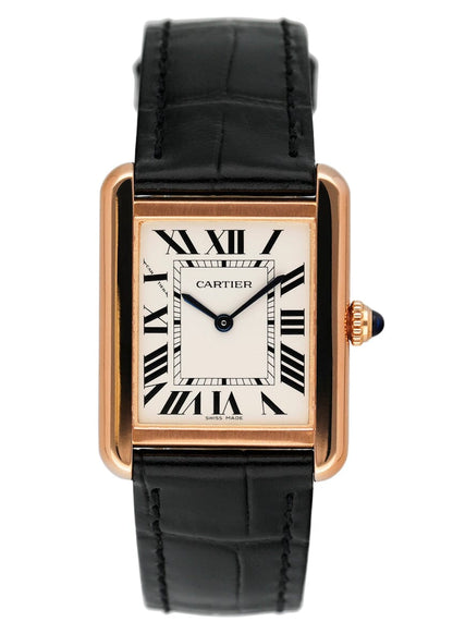Cartier Tank Solo W5200024 18K Rose Gold Watch Box Papers