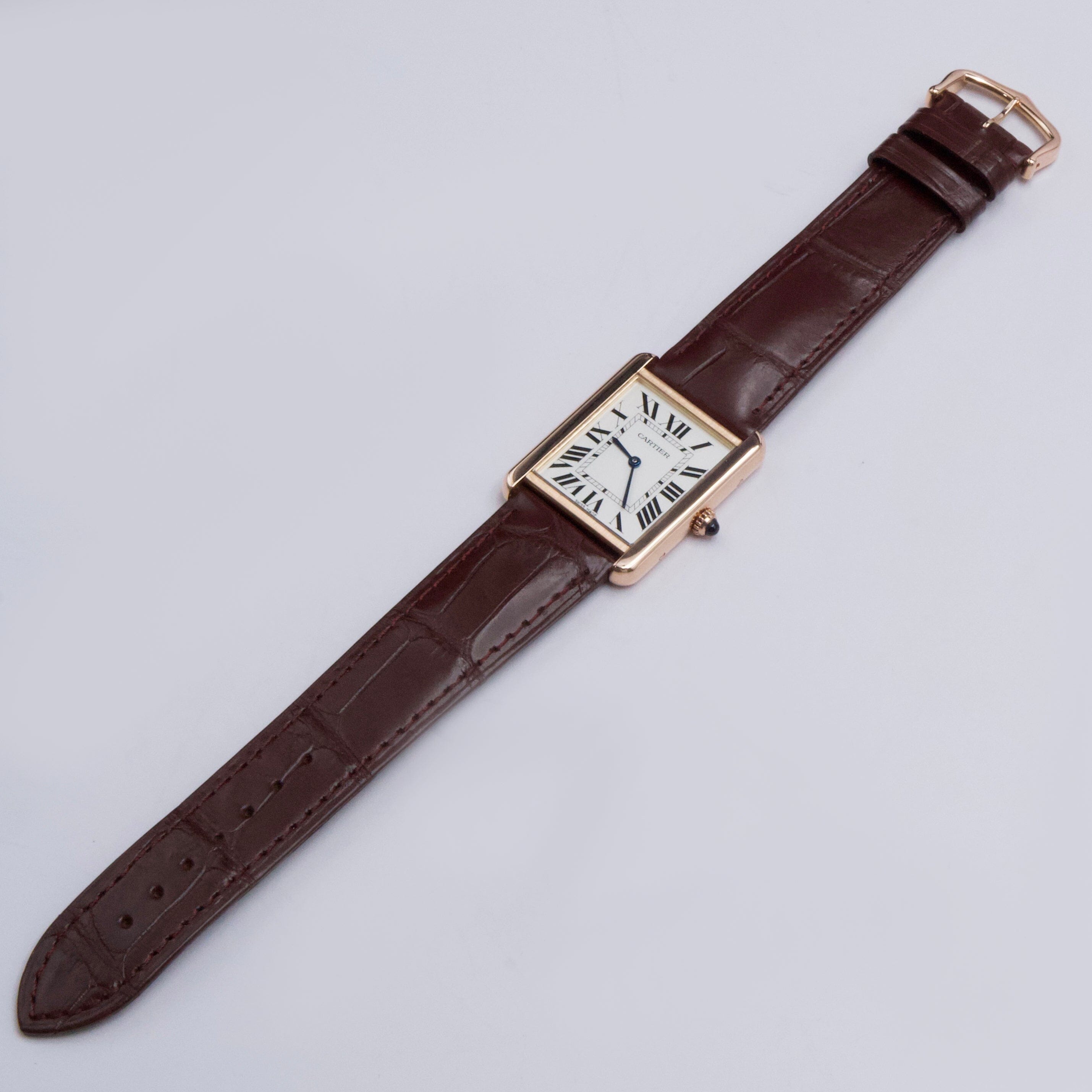 Cartier Tank Solo W5200025 18K Rose Gold Mens Watch | – Phigora