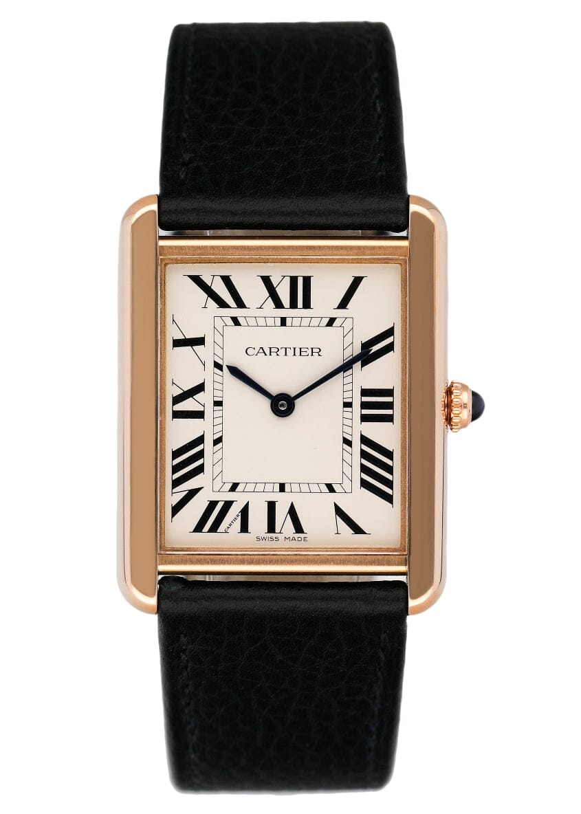 Cartier Tank Solo W5200025 18K Rose Gold Watch Box Papers - Wristwatch