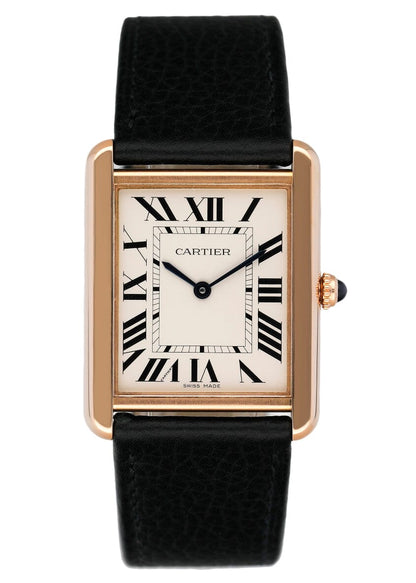 Cartier Tank Solo W5200025 18K Rose Gold Watch Box Papers - Wristwatch