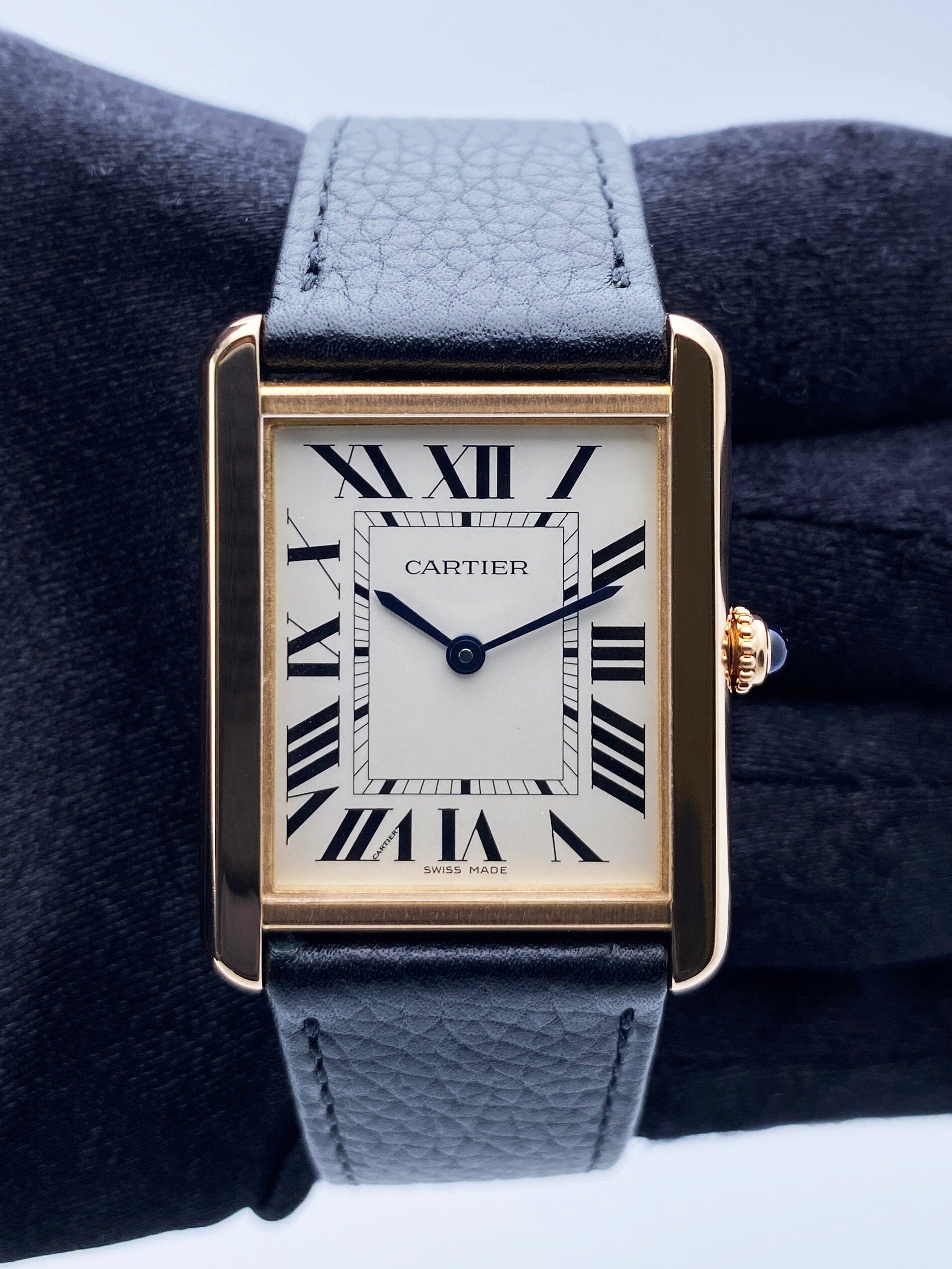 Cartier Tank Solo W5200025 18K Rose Gold Watch Box Papers - Wristwatch