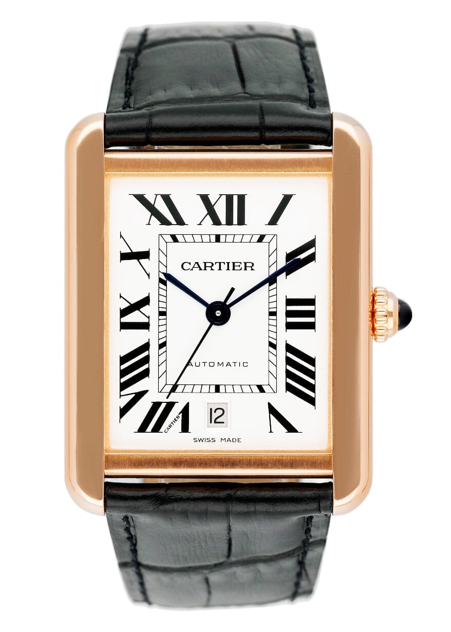 Cartier Tank Solo XL W5200026 18K Rose Gold Mens Watch - Watches