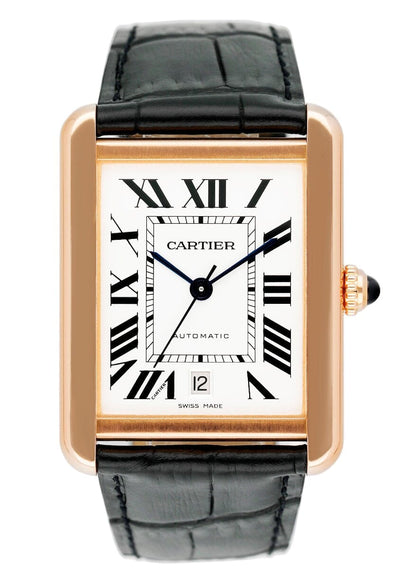 Cartier Tank Solo XL W5200026 18K Rose Gold Mens Watch - Watches