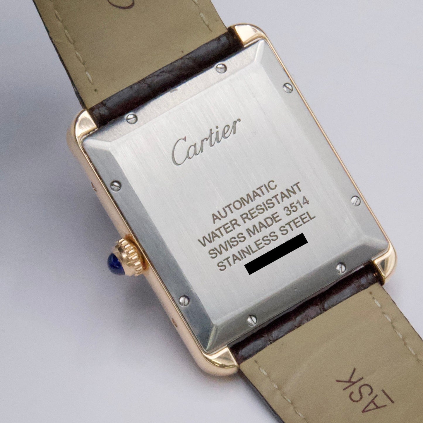 Cartier Tank Solo XL W5200026 18K Rose Gold Mens Watch - Wristwatch