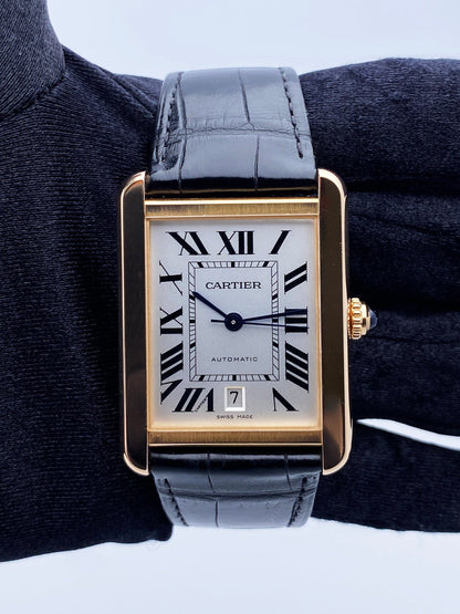 Cartier Tank Solo XL W5200026 18K Rose Gold Mens Watch - Virtual