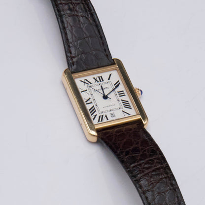 Cartier Tank Solo XL W5200026 18K Rose Gold Mens Watch - Wristwatch