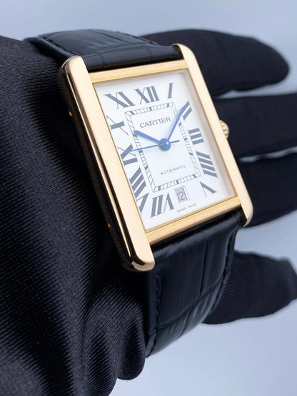 Cartier Tank Solo XL W5200026 18K Rose Gold Mens Watch - Watches