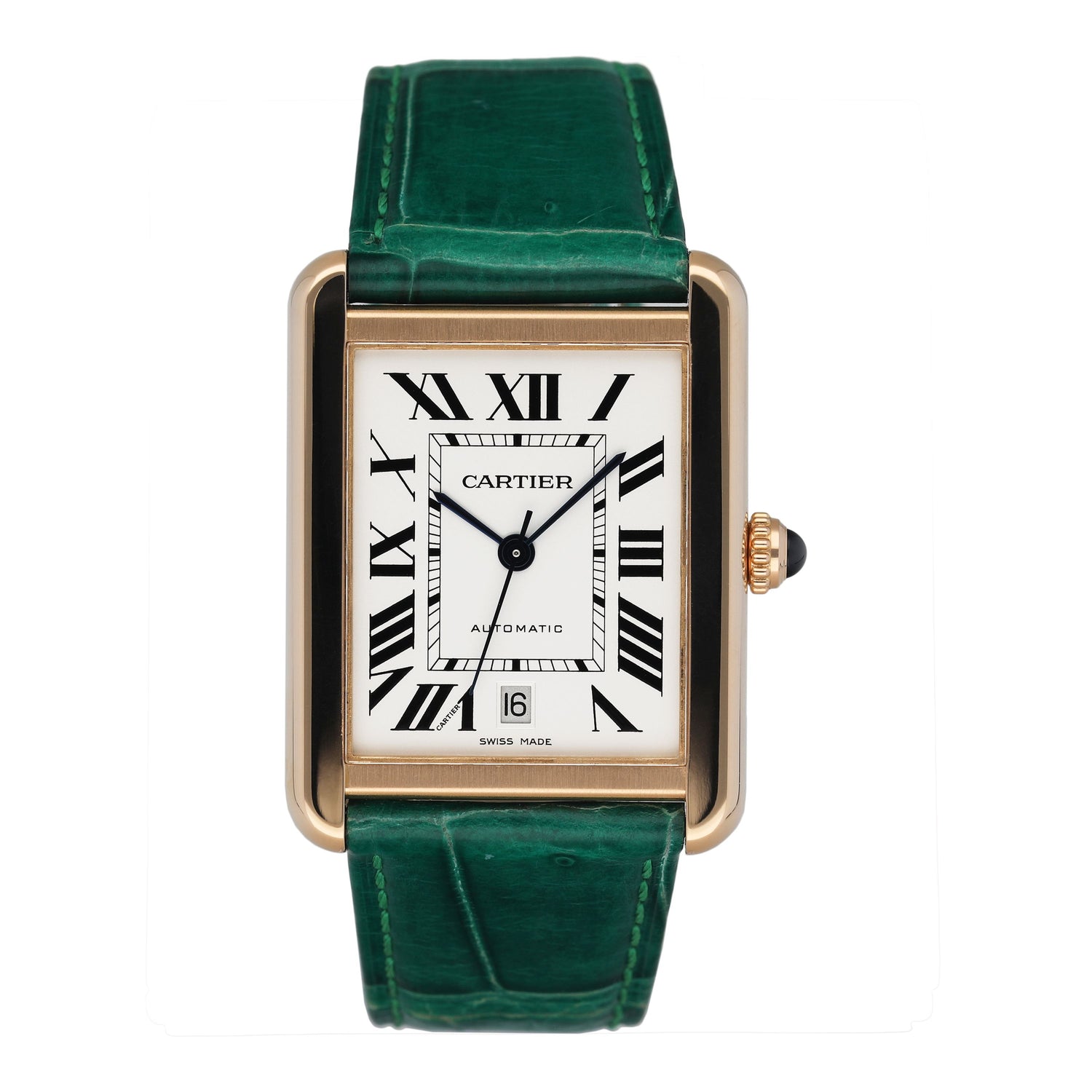 Cartier Tank Solo XL W5200026 18K Rose Gold Mens Watch Box Papers - Watches