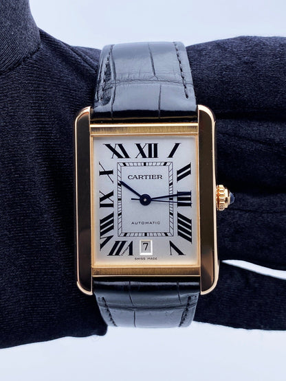 Cartier Tank Solo XL W5200026 18K Rose Gold Mens Watch - Virtual