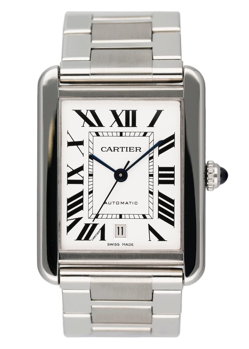 Cartier Tank Solo XL W5200028 Stainless Steel Mens Watch Box Papers - Wristwatch