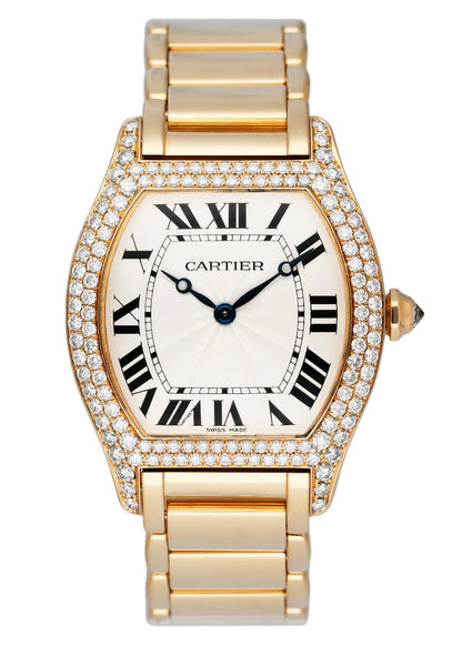 Cartier Tortue Large WA5037W8 Diamond Yellow Gold Mens Watch - Watches