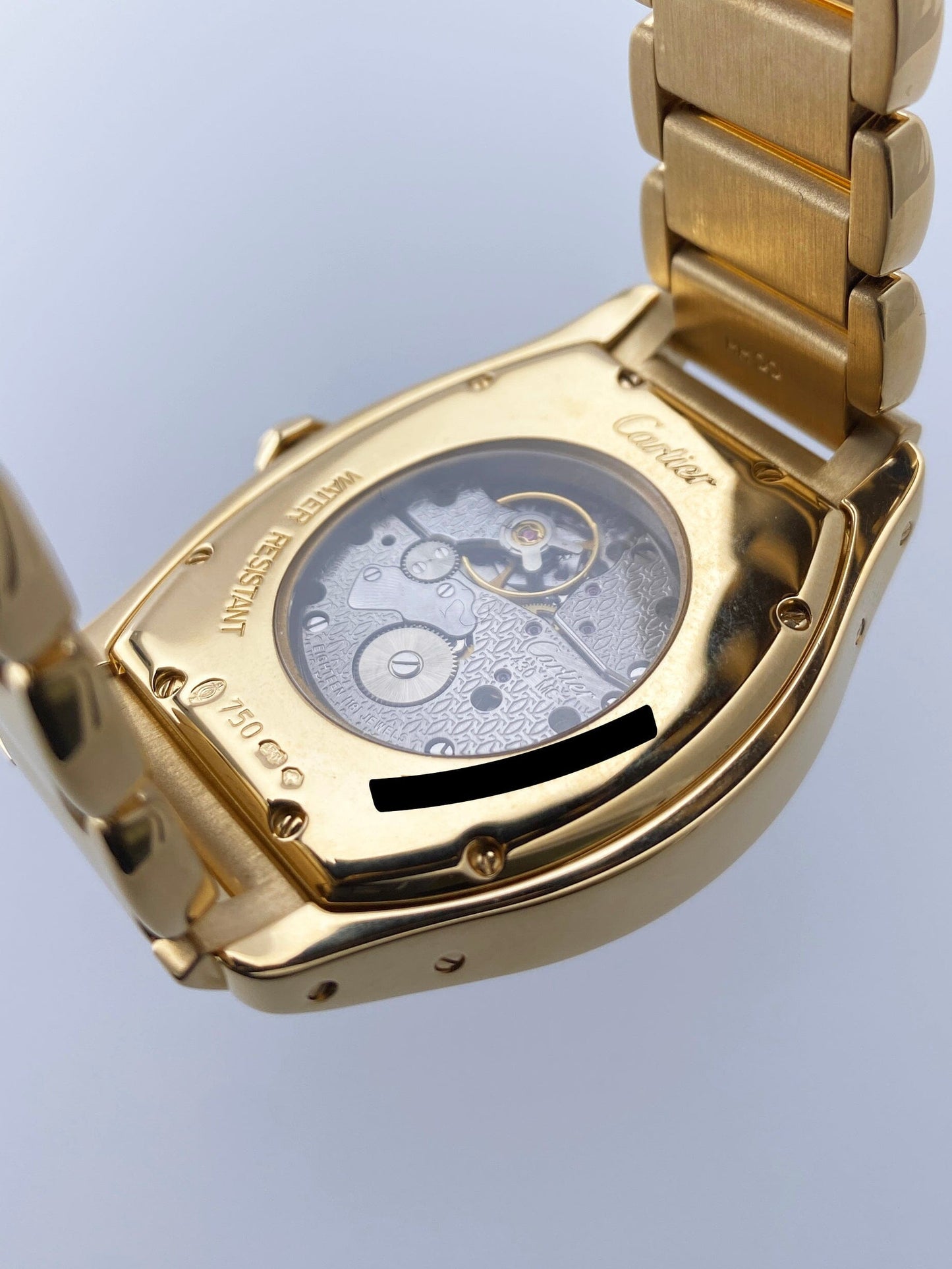 Cartier Tortue Large WA5037W8 Diamond Yellow Gold Mens Watch - Watches